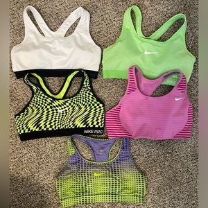 Women’s Nike Pro sports bras size Medium-lot of 5